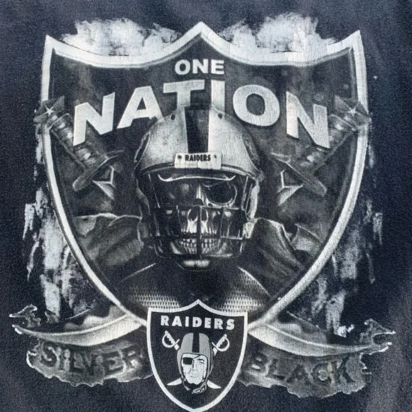 Vintage Y2K Raiders One Nation Silver Black Amari Cooper ,Derek Carr Shirt XL - Picture 2 of 7